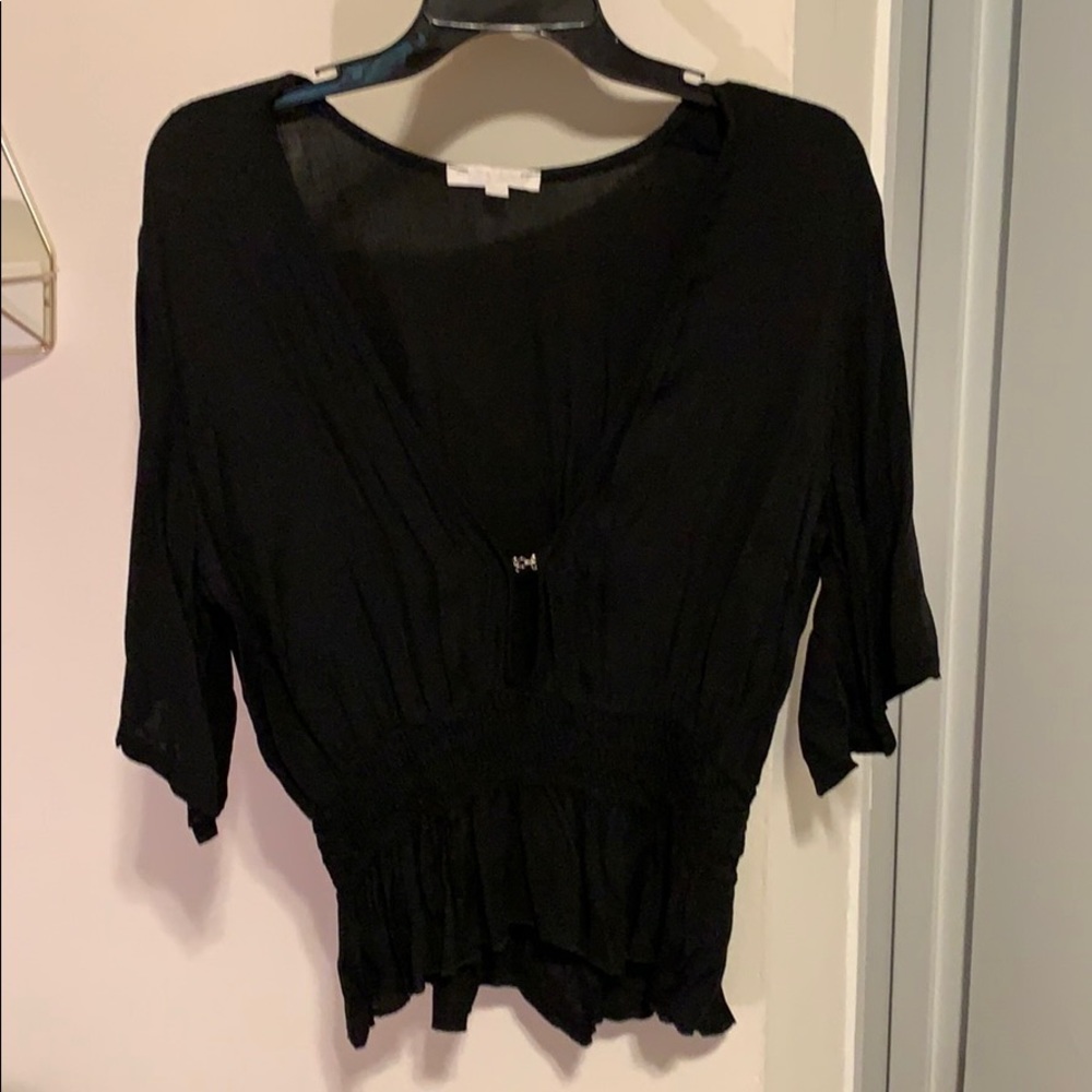 Deep V Black top